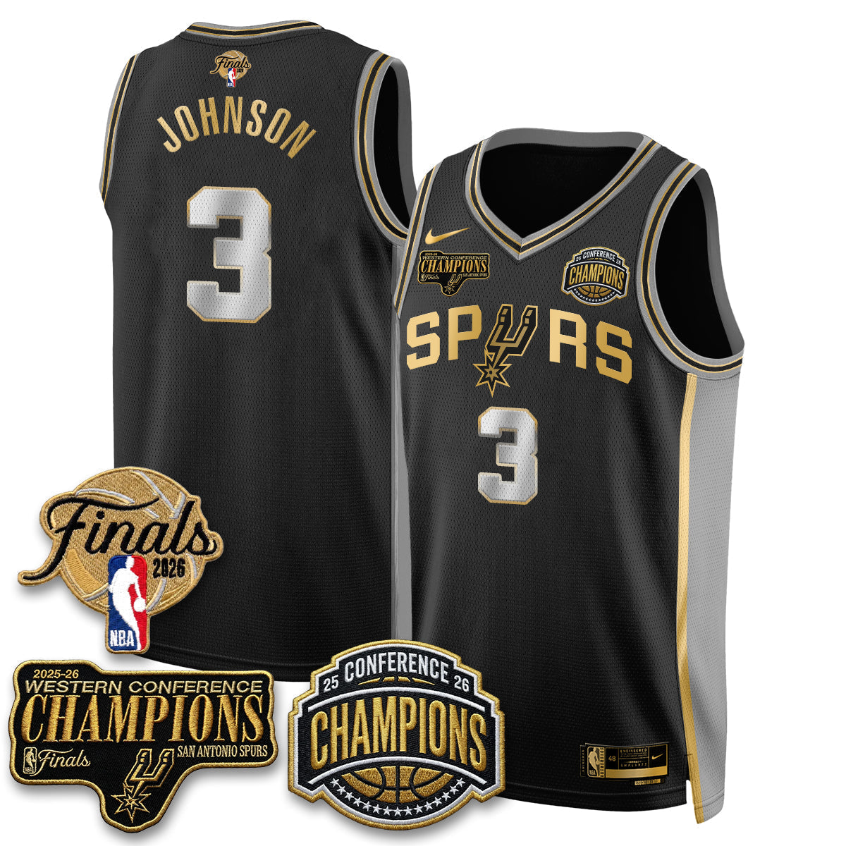 SAS 2026 NBA Western Conference Champions Vapor Special Edition Jersey - Stitched