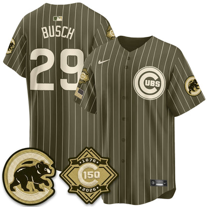 CHC New Era Olive 2026 Armed Forces Day Jersey -Stitched