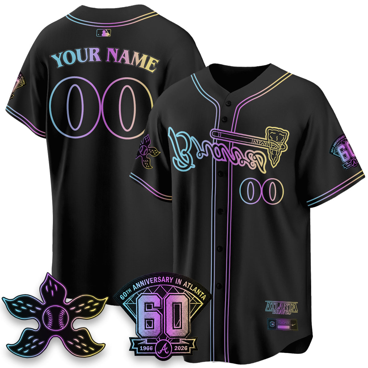 ATL x Stranger Things Vapor Custom Jersey V2- Stitched