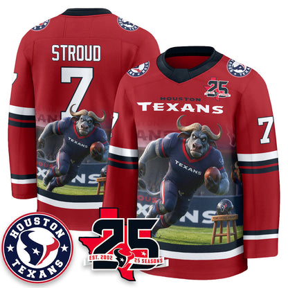 HOU x Bull Chief Edition Hockey Jersey - Printed