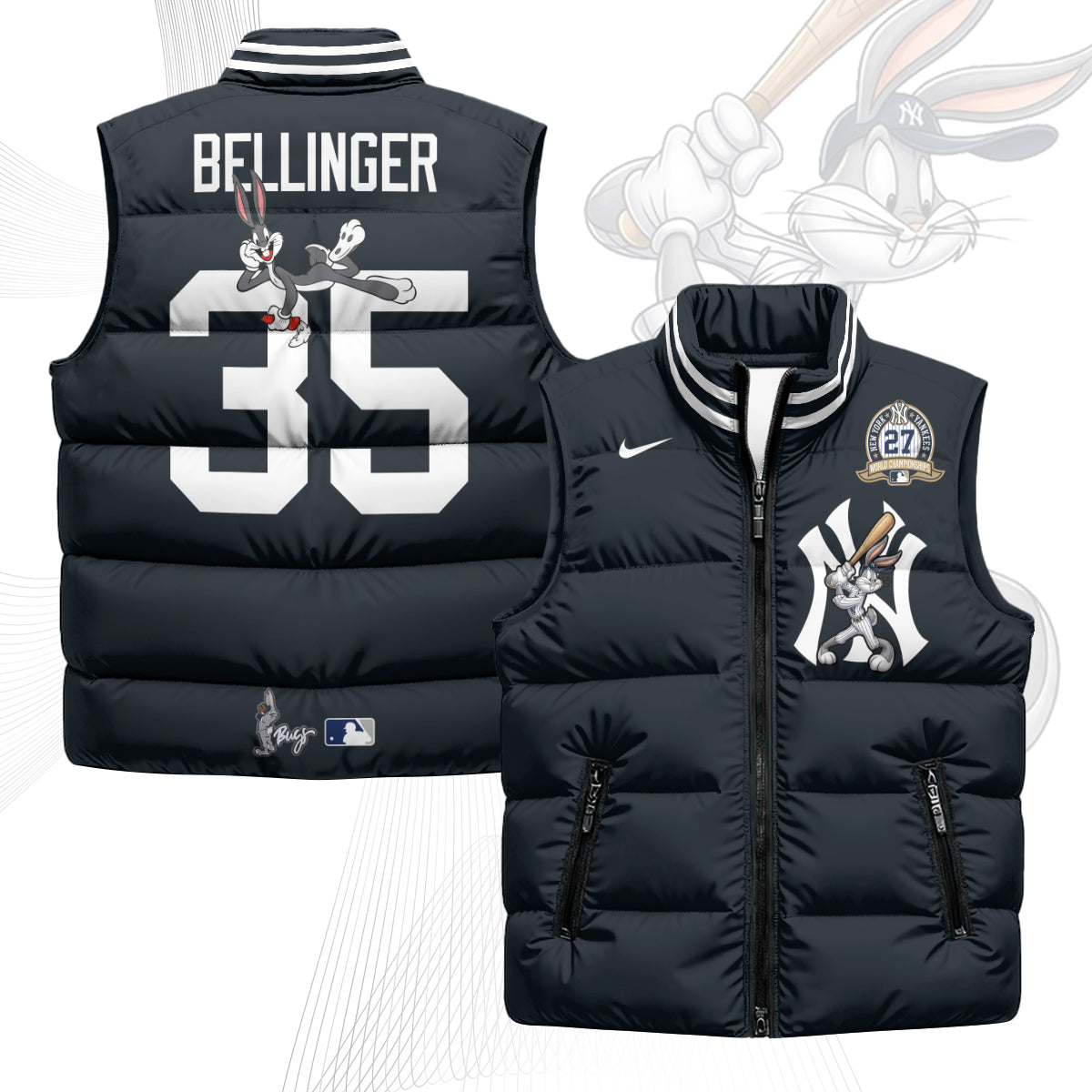NYY Edition Unisex Puffer Vest - Printed