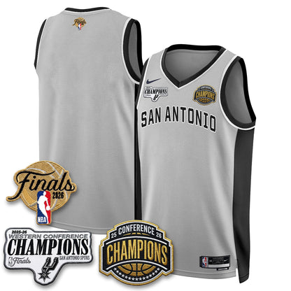 SAS 2026 NBA Western Conference Champions Vapor Jersey - Stitched