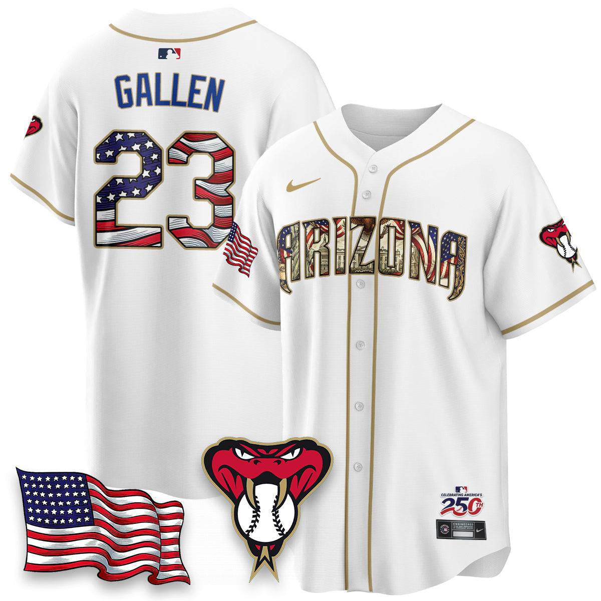 ARI 2026 Independence Day USA Vapor Limited Jersey - Stitched