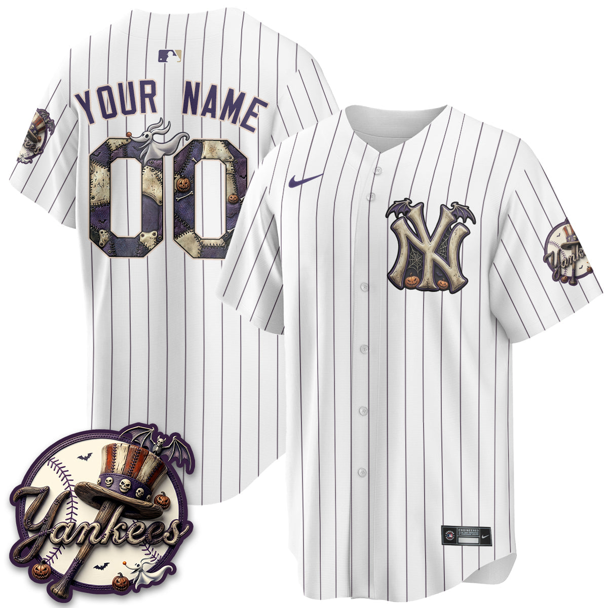 NYY Nightmare Edition Vapor Custom Jersey - Printed