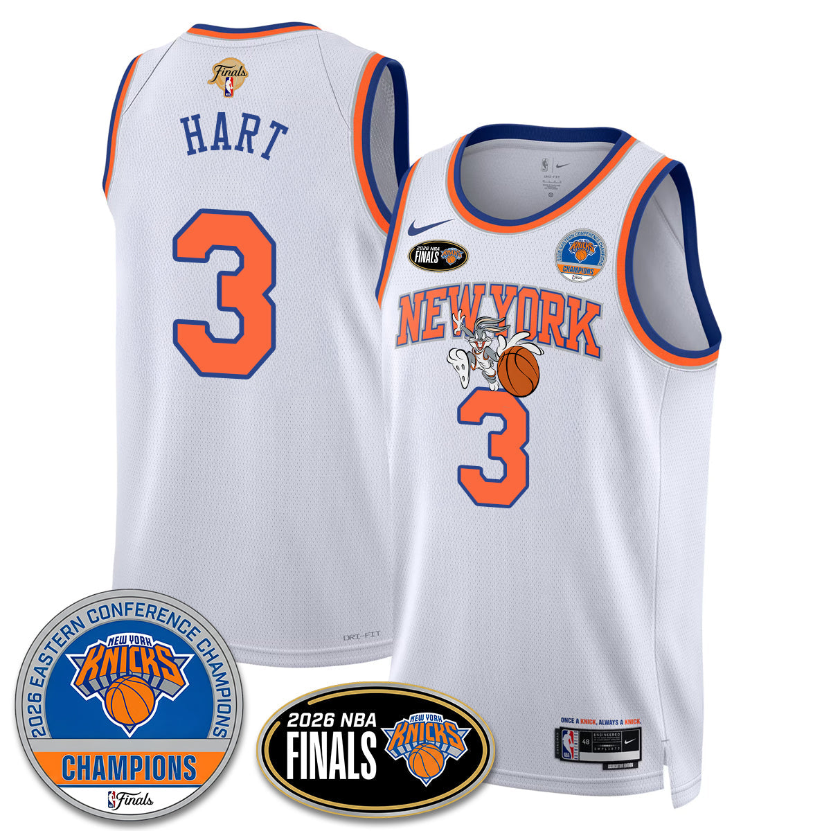 NYK 2026 NBA Eastern Conference Champions x Bunny Vapor Jersey - Stitched