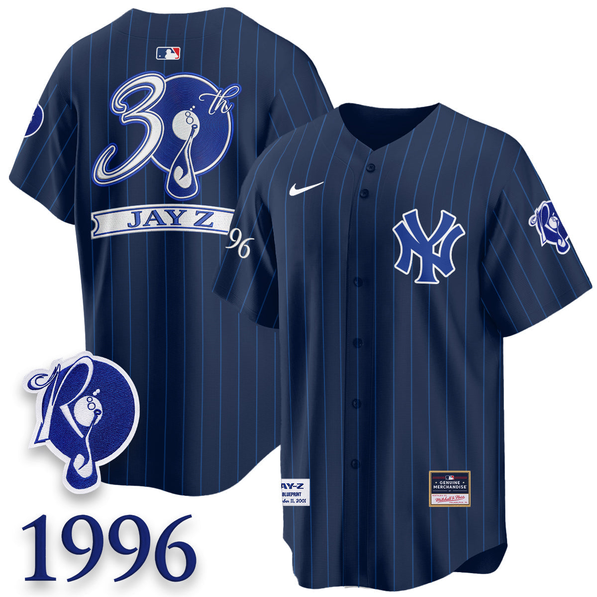 NYY x Jay Z Edition Vapor Jersey V2- Stitched