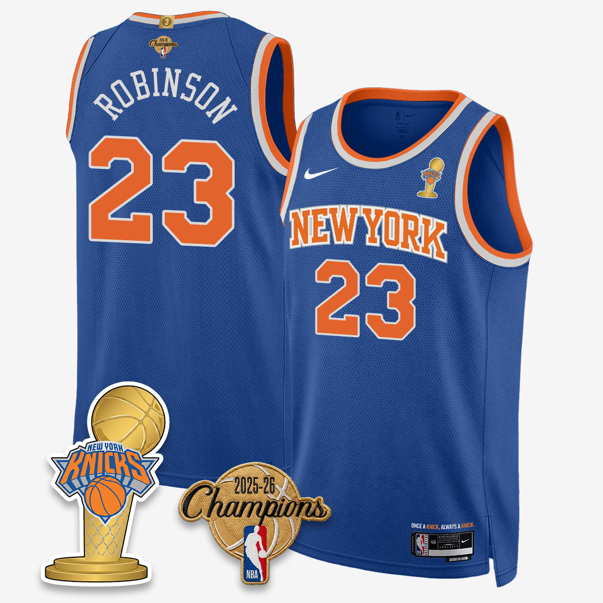 NYK 2026 Basketball Champions Vapor Jersey - Stitched