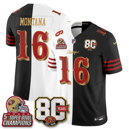 SF Rivalries Split Edition Vapor Jersey - Stitched
