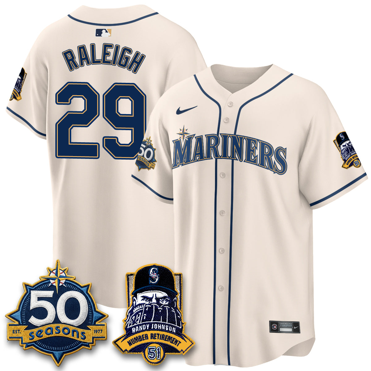SEA Randy Johnson Vapor Limited Jersey V2- Stitched