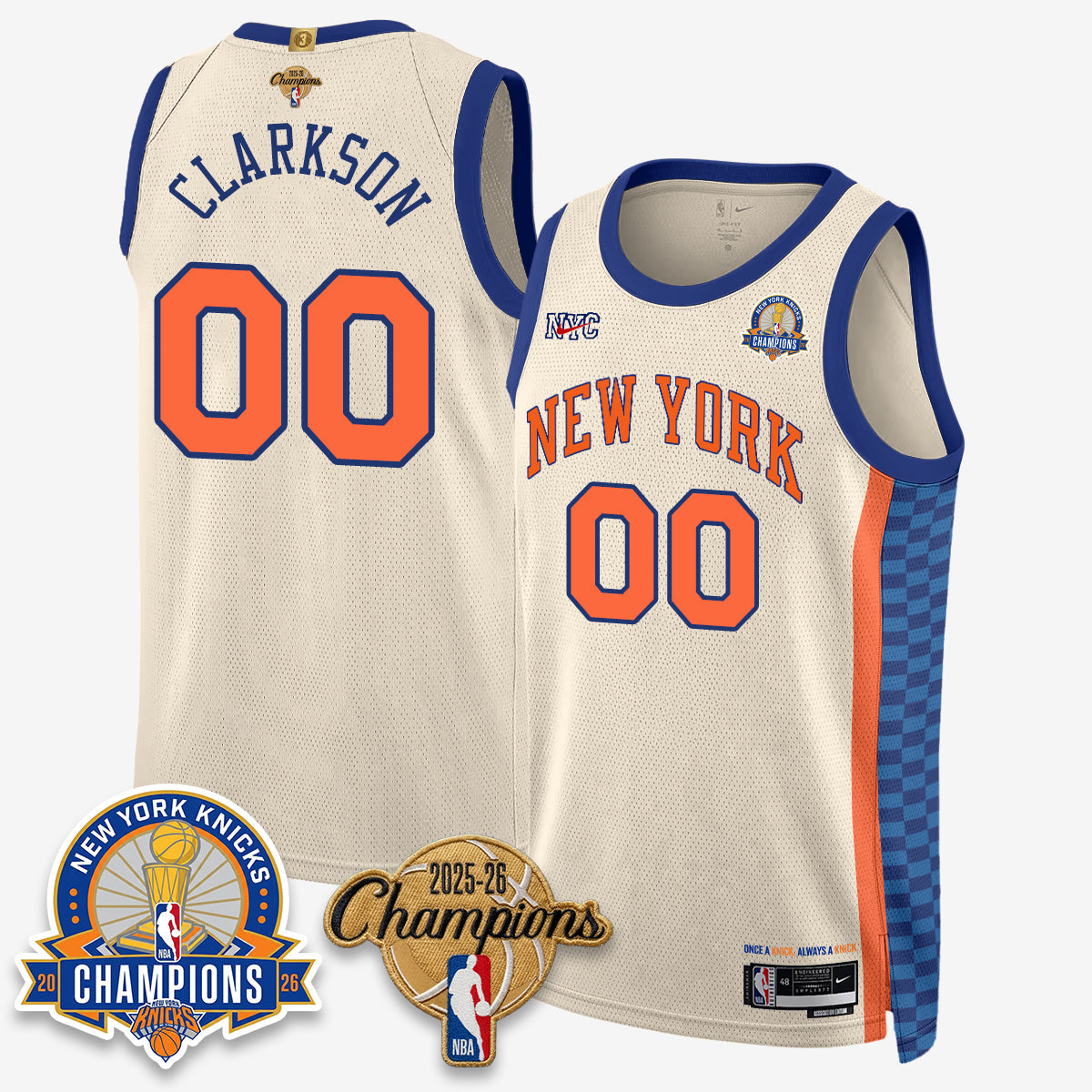 NYK 2026 Basketball Champions Special Edition Vapor Jersey V2- Stitched