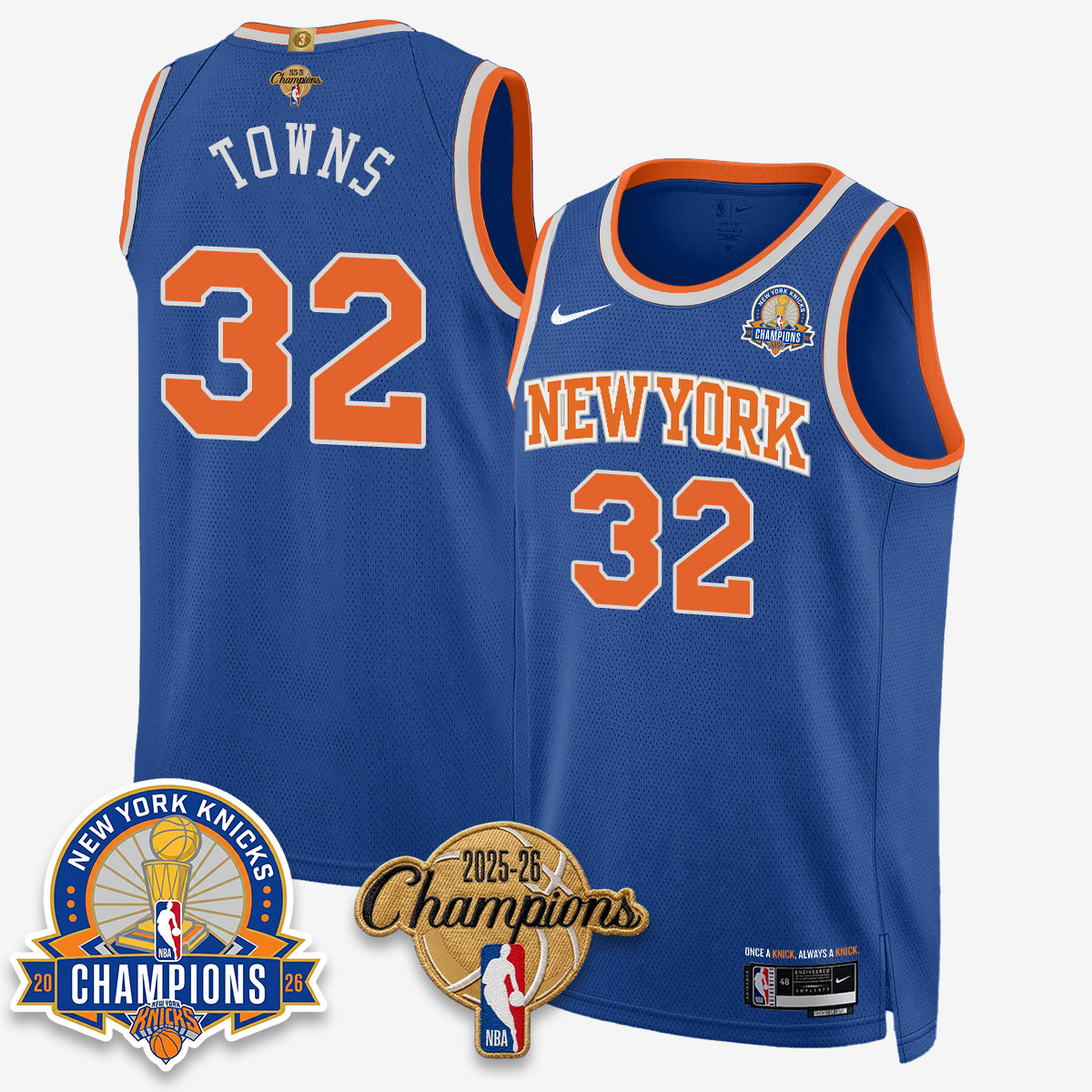 NYK 2026 Basketball Champions Special Edition Vapor Jersey V2- Stitched