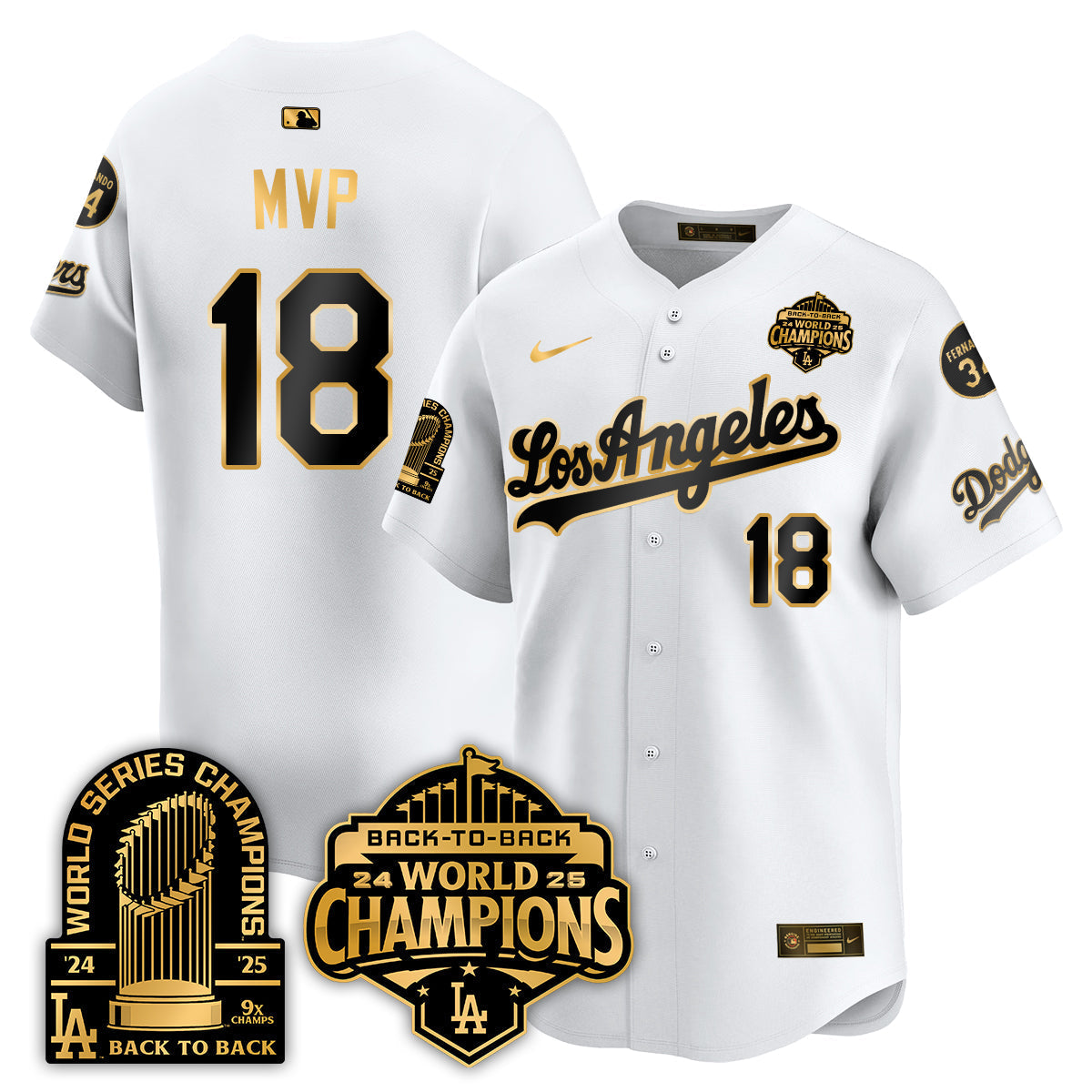 LAD Alternate Vapor Limited Jersey - 9x Champs - Stitched
