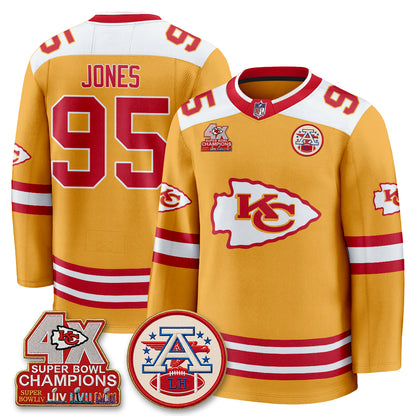 KC 4X Champs Edition Hockey Jersey - Stitched