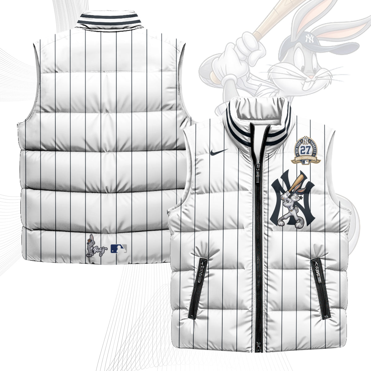 NYY Edition Unisex Puffer Vest - Printed