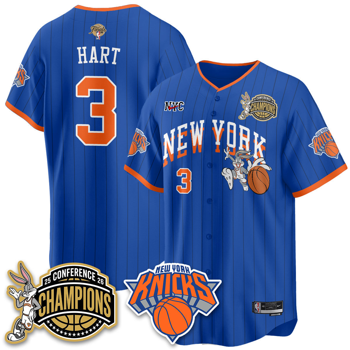 NYK 2026 NBA Finals x Bunny Vapor Jersey V2- Stitched