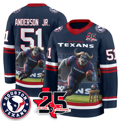 HOU x Bull Chief Edition Hockey Jersey - Printed