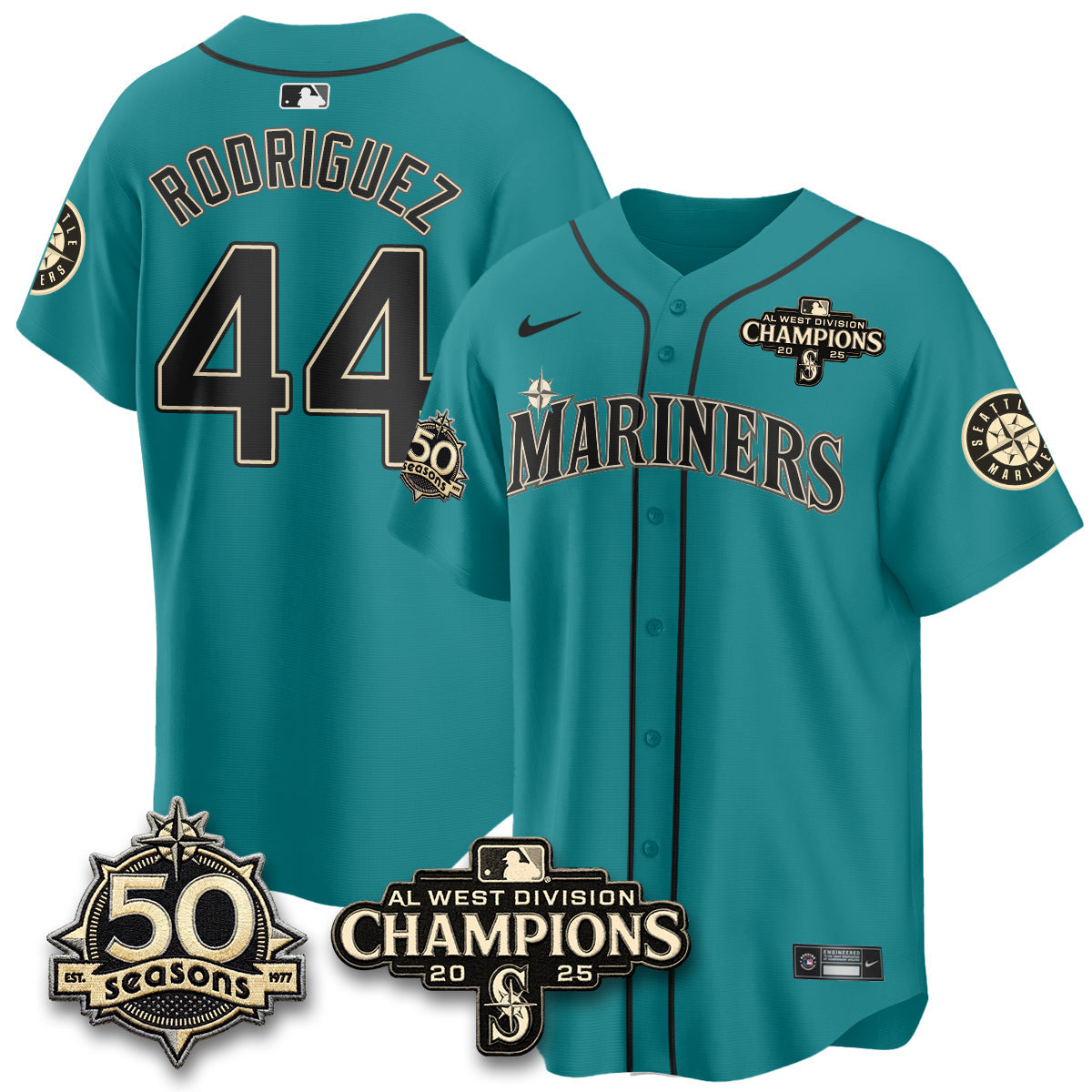 SEA Vapor Premier Limited Jersey - 50th Anniversary & AL West Division Champions - Steelheads Community Funds - Stitched