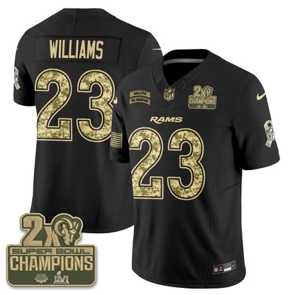 Los Angeles Rams 2026 Salute To Service Vapor Jersey V2- Stitched