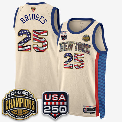 NYK 2026 NBA Eastern Conference Champions x Fourth of July Vapor Jersey - Stitched