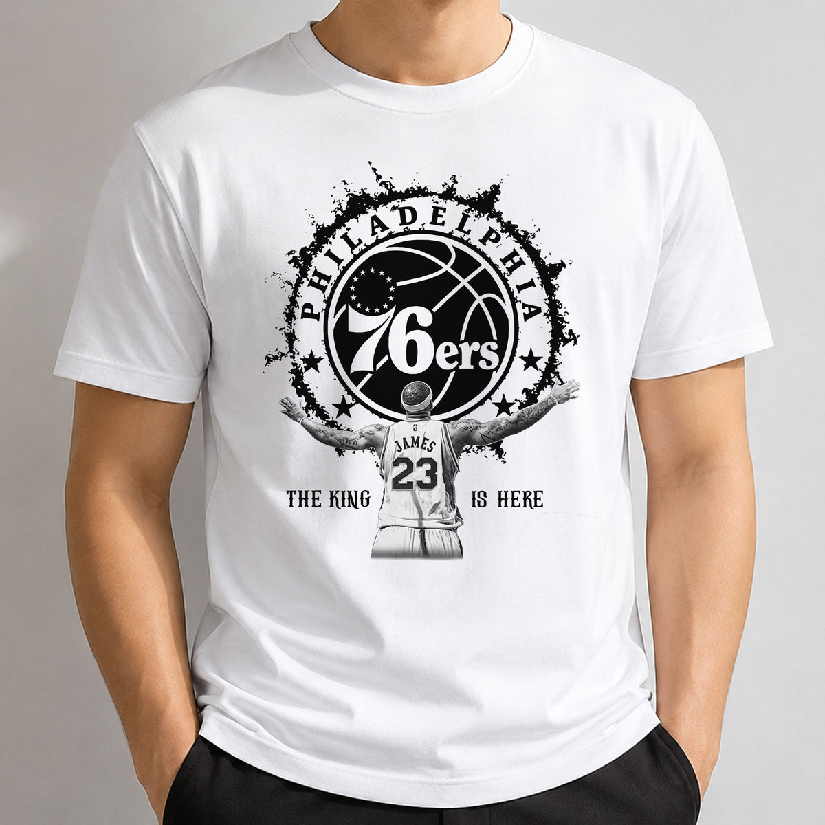 PHI LeBron James #23 One Side Printed T-shirt V1