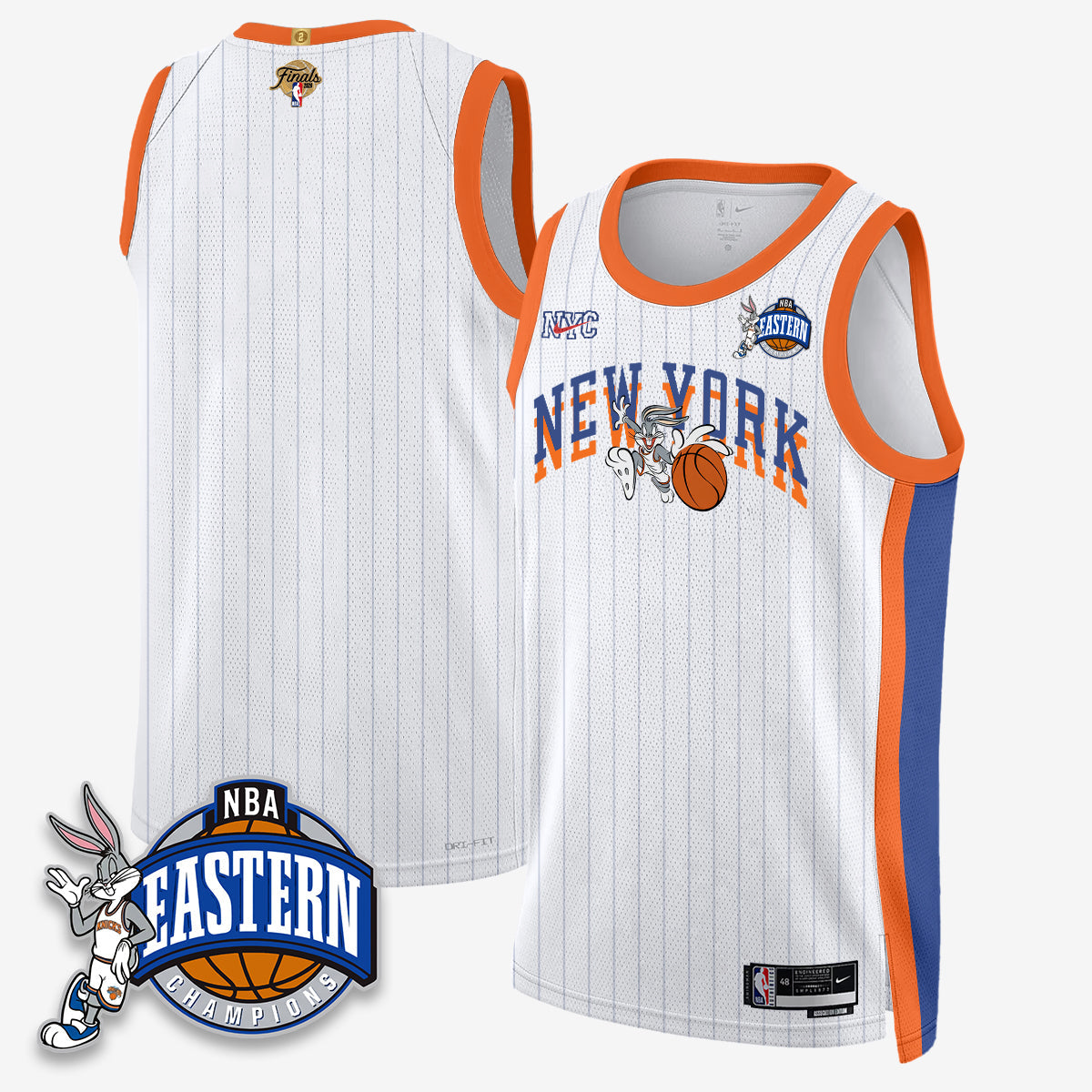 NYK 2026 NBA Finals x Bunny Vapor Jersey - Stitched