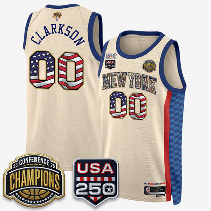 NYK 2026 NBA Eastern Conference Champions x Fourth of July Vapor Jersey - Stitched