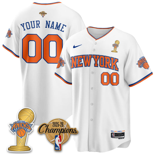 NYK 2026 NBA Champions Vapor Custom Jersey - Stitched