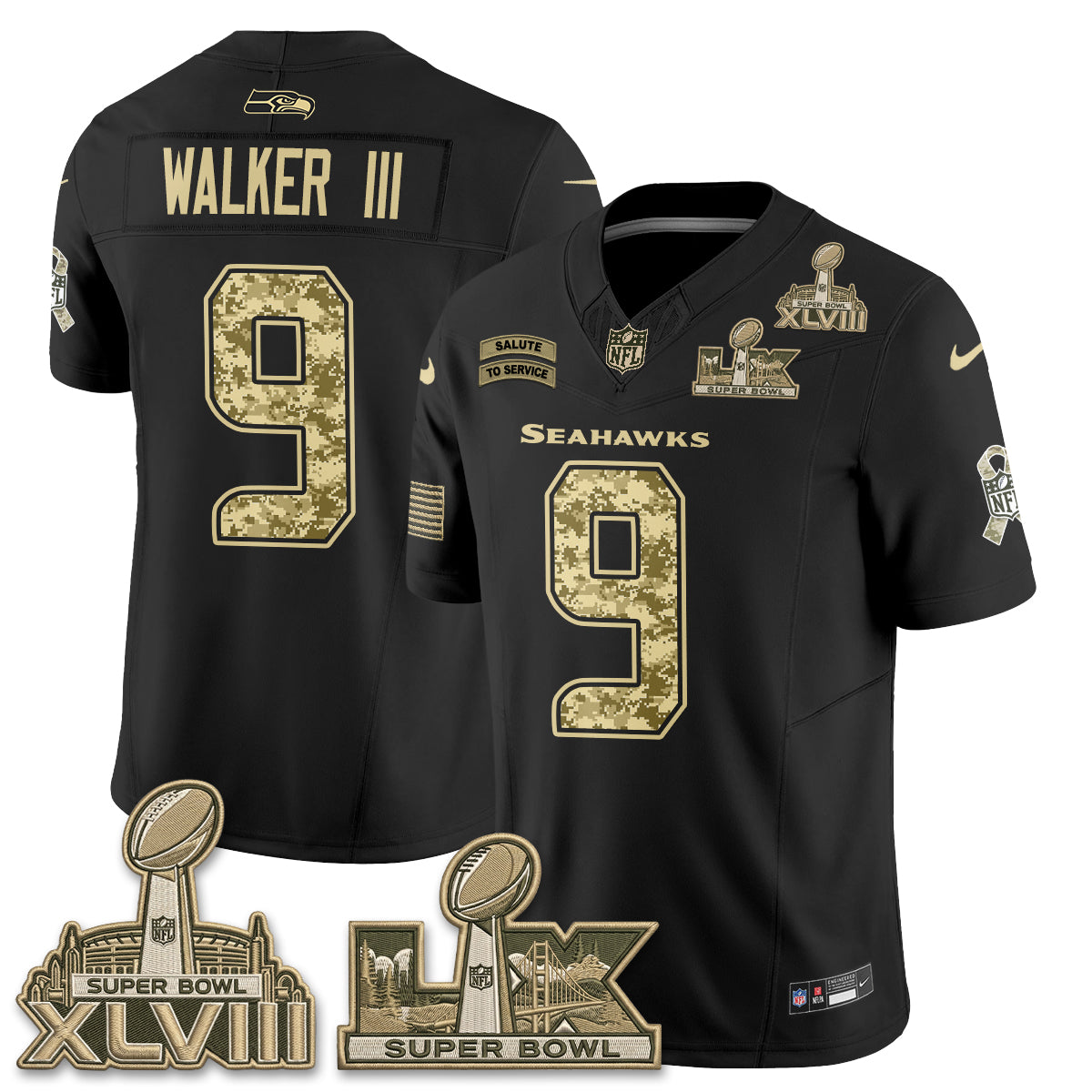 SEA 2026 Salute to Service V2 Vapor Jersey - Stitched