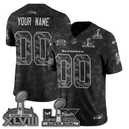 SEA 2026 Salute to Service V2 Vapor Custom Jersey - Stitched
