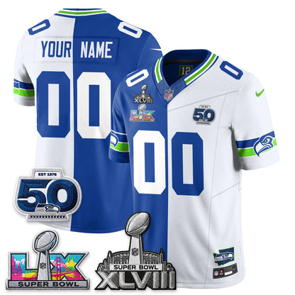 SEA SB LX Champs Split Edition Vapor Custom Jersey - Stitch