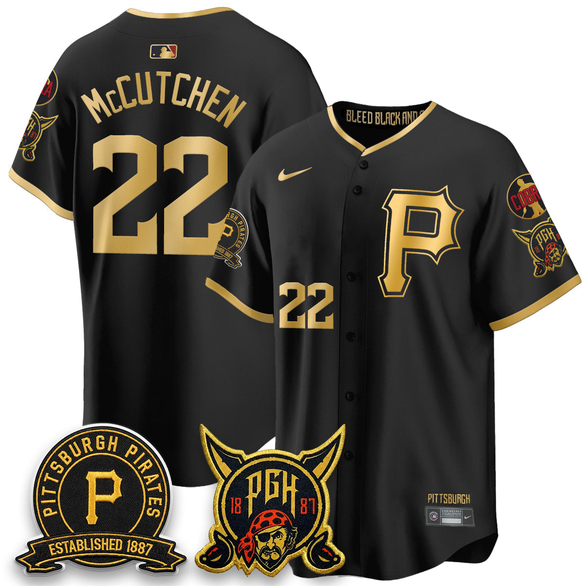 PIT Vapor Limited Jersey - Cobra & Est 1887 Patch - Stitched