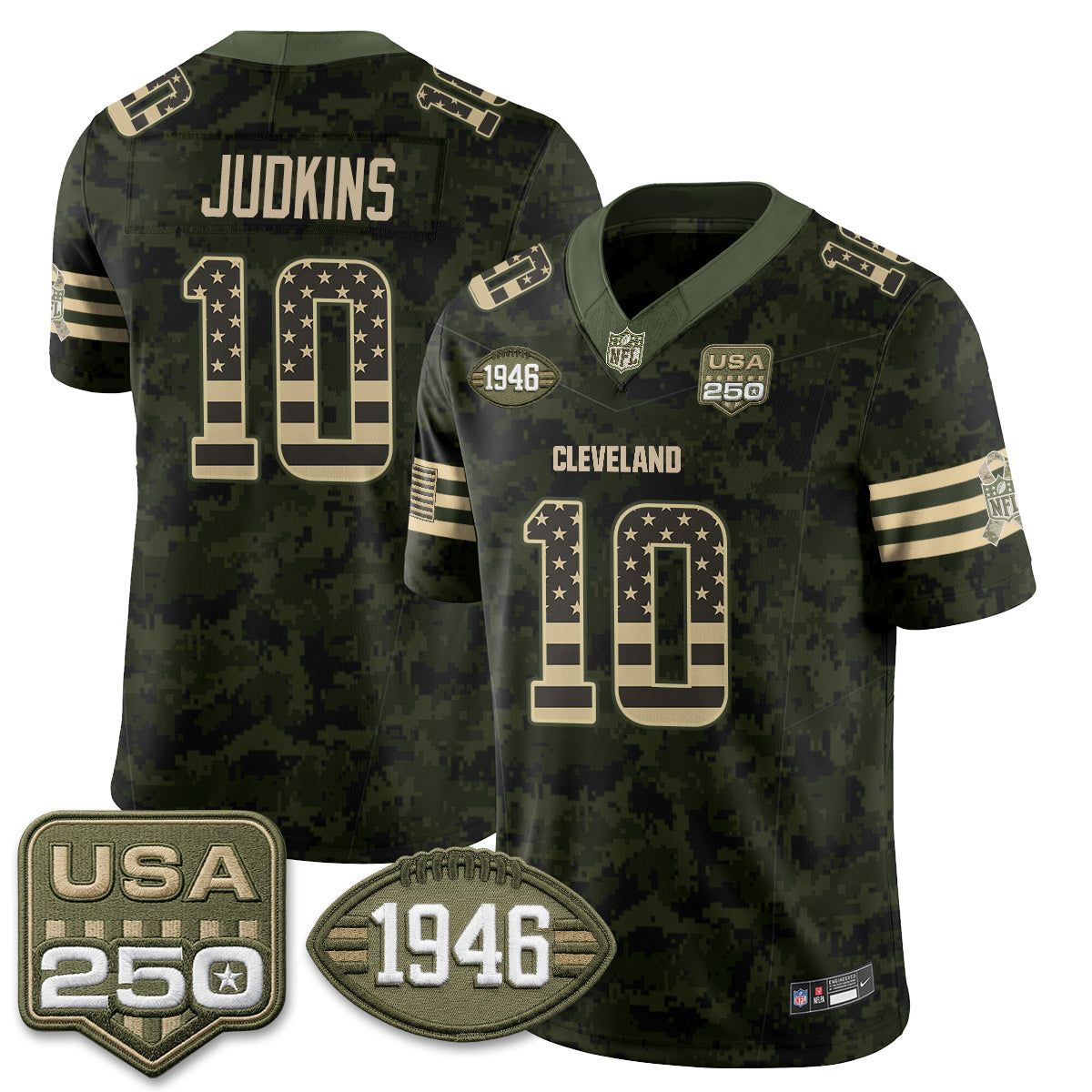 CLE 2026 Salute to Service Vapor Jersey - Stitched