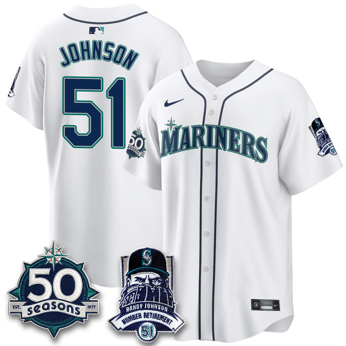 SEA Randy Johnson Vapor Limited Jersey V2- Stitched
