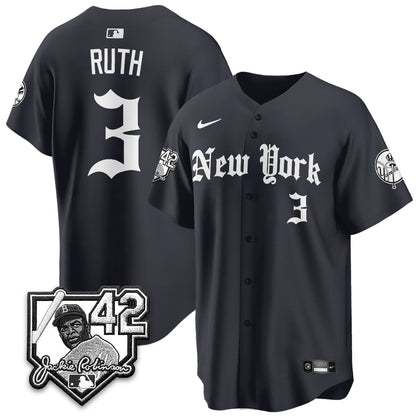 NYY 2026 Jackie Robinson Day Gothic Vapor Limited Jersey - Stitched
