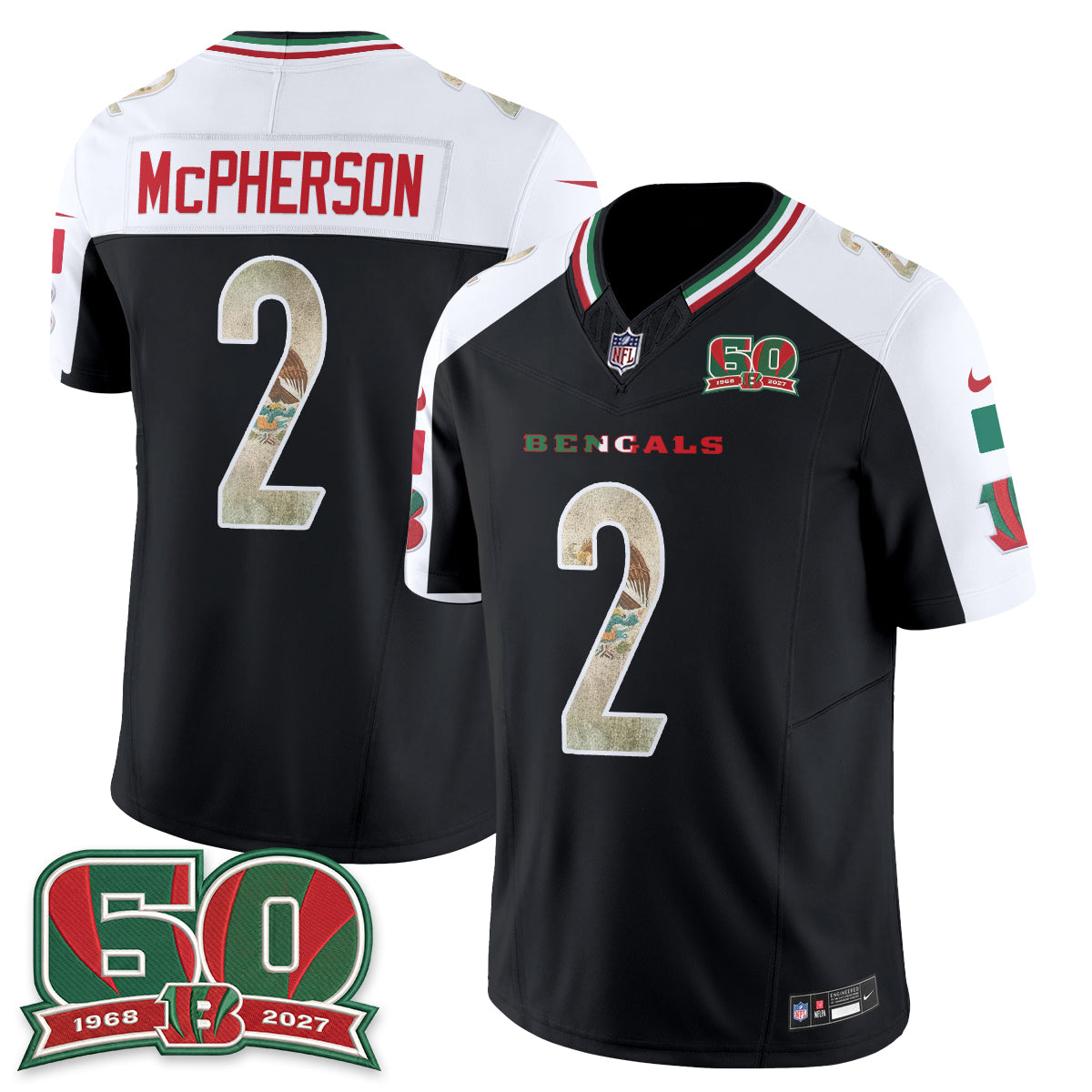 Cincinnati Bengals Mexico Edition Vapor Jersey - Stitched