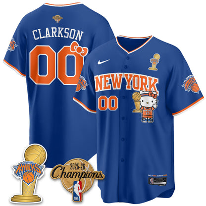 NYK 2026 NBA Champions x Meow Kitty Vapor Jersey - Stitched