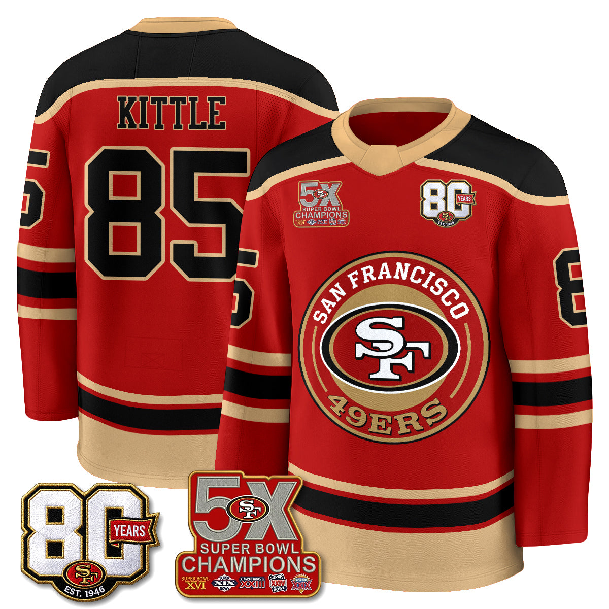 SF 4X Champs Hockey Jersey - Stitched
