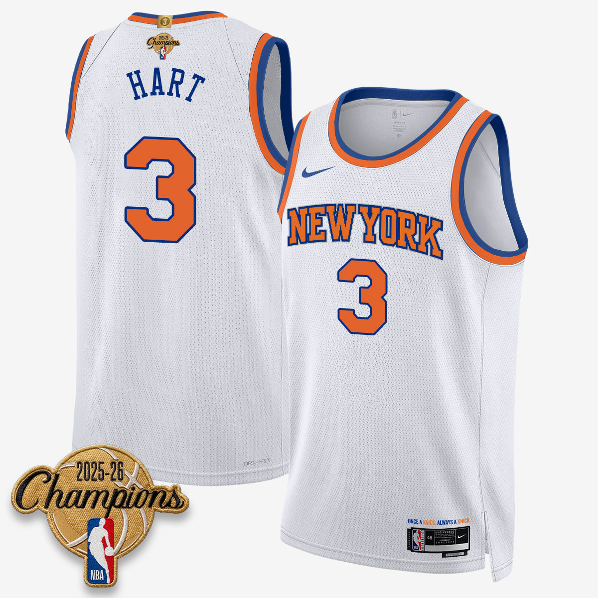 NYK 2026 Basketball Champions Vapor Jersey V2- Stitched