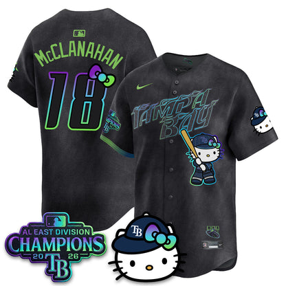 TB x Meow KT 2026 AL East Champs Vapor Jersey - Stitched