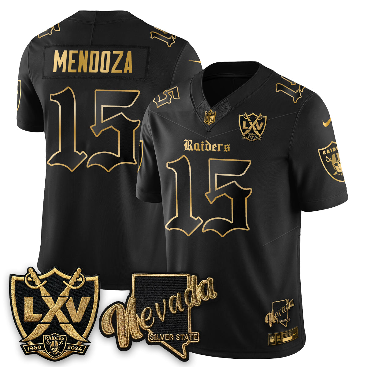 LVR Fernando Mendoza No.1 #15 Gothic Edition Jersey - Stitched V2