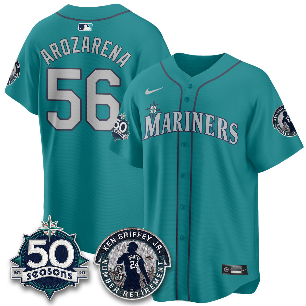 SEA Ken Griffey Jr. Patch Vapor Premier Limited Jersey - Stitched