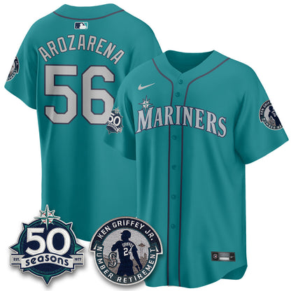 SEA Ken Griffey Jr. Patch Vapor Premier Limited Jersey - Stitched