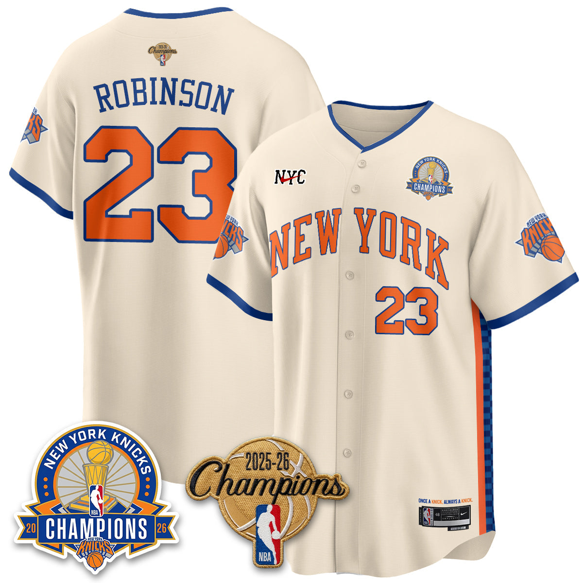 NYK 2026 NBA Champions Special Edition Vapor Jersey V2- Stitched
