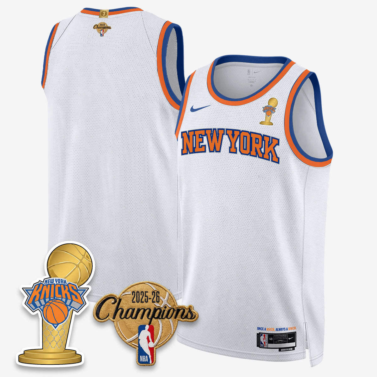 NYK 2026 Basketball Champions Vapor Jersey - Stitched