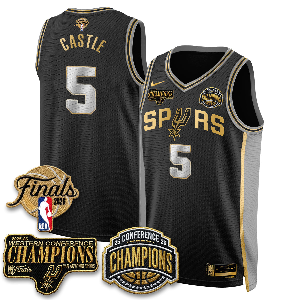 SAS 2026 NBA Western Conference Champions Vapor Special Edition Jersey - Stitched