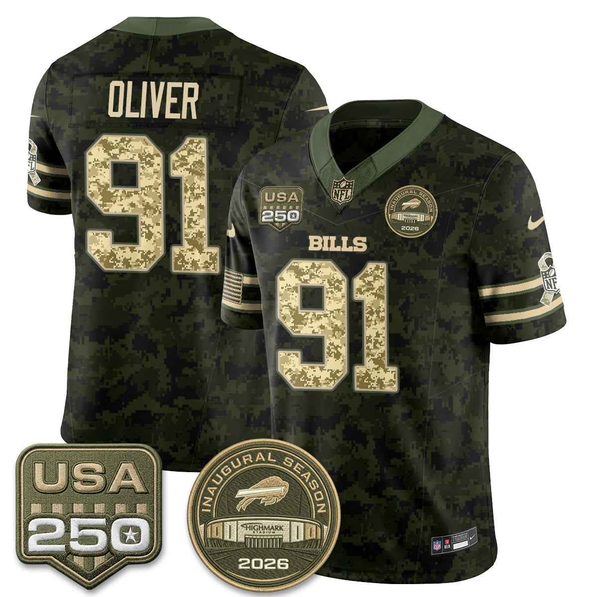 BUF 2026 Salute to Service Edition Vapor Jersey V2- Stitched