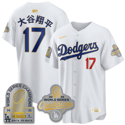 LAD Gold Collection Stadium Vapor Limited Jersey - 9x Champs - Stitched