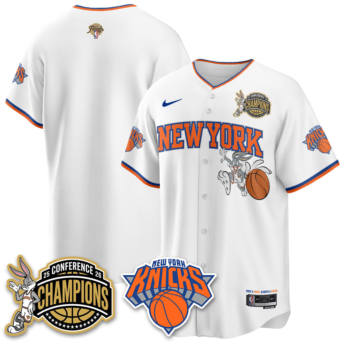 NYK 2026 NBA Finals x Bunny Vapor Jersey V2- Stitched