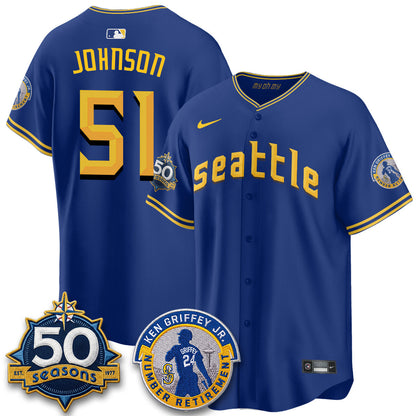 SEA Ken Griffey Jr. Patch Vapor Premier Limited Jersey - Stitched