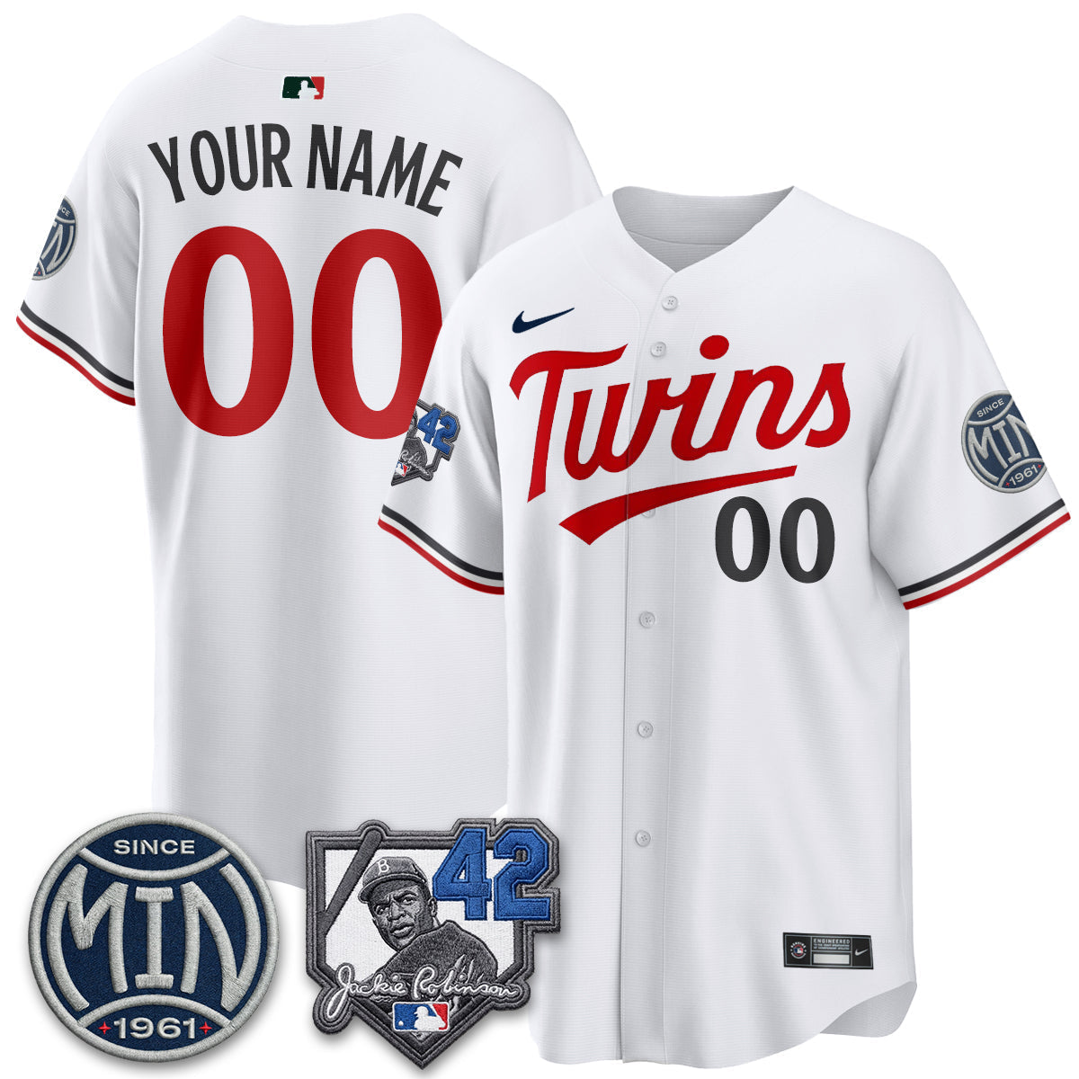 MIN 2026 Jackie Robinson Day Vapor Limited Custom Jersey - Stitched